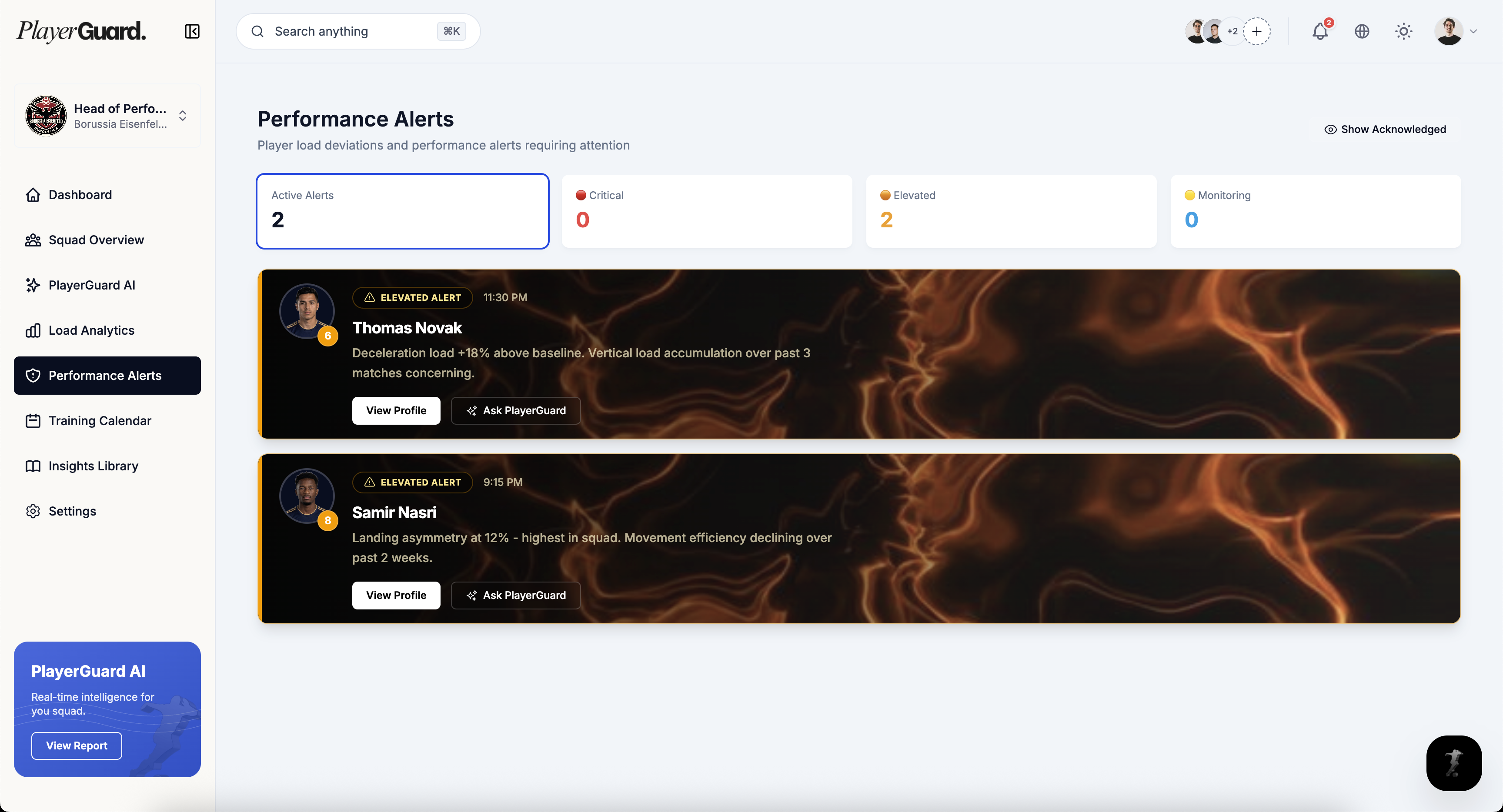 Performance Alerts preview